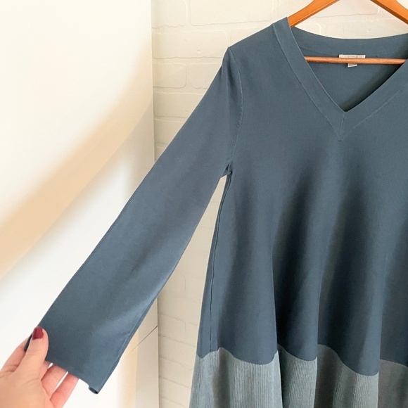 COS Blue and Gray Long Sleeve Dress - Picture 5 of 14